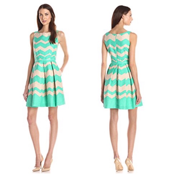 Taylor Dresses & Skirts - ❤️SALE Taylor Zigzag Print Fit & Flare Dress
